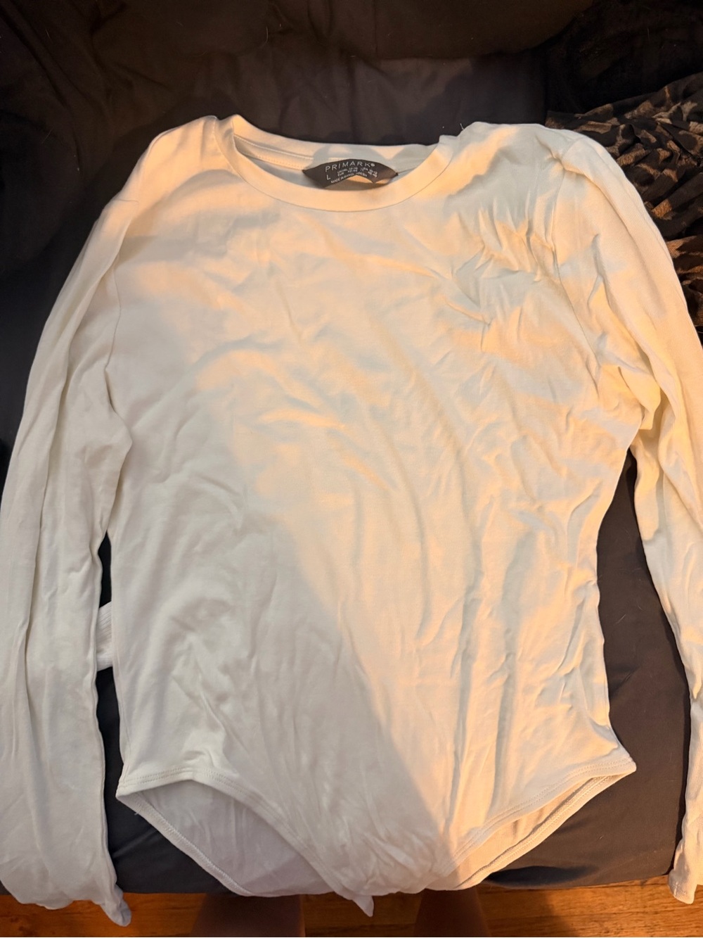 White Long-Sleeve Crew bodysuit
